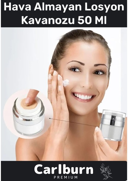 Luxury Premium Üretim Yüksek Kaliteli Vakum Basınç Hava Almayan Geçirmeyen Krem Losyon Kavanozu 50 ml 1 Adet