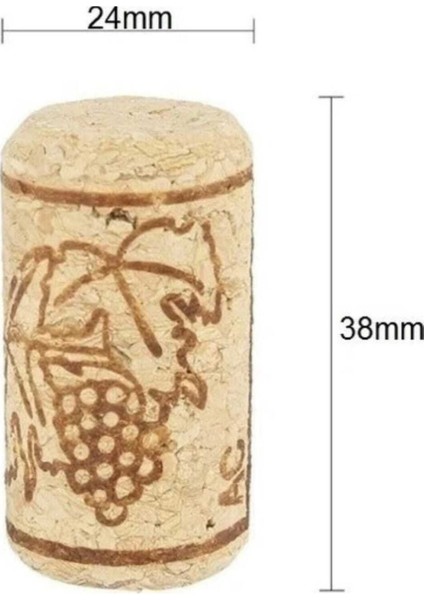 Luxury 400 Adet Şişe Mantarı. Doğal Mantar Tıpa. Kavanoz Şişe ve Yağdanlık Mantarı Ölçü Çap:23,5mm BOY:38MM 1 Adet