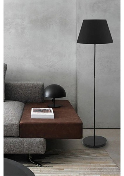 Siyah Lambader Metal Ayak Modern Abajur 7301