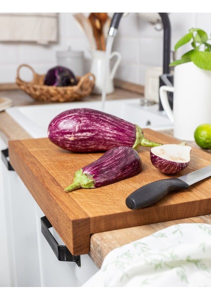 Luxury Ahşap Kesme Tahtası - Ahşap Tezgahüzstü Kesme Tahtası - Trend Kesme Tahtası 1 Adet