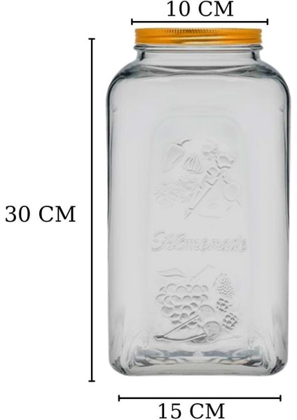 Luxury Homemade 5 Lt Turşu Erzak Kavanozu 4 Adet 1 Adet