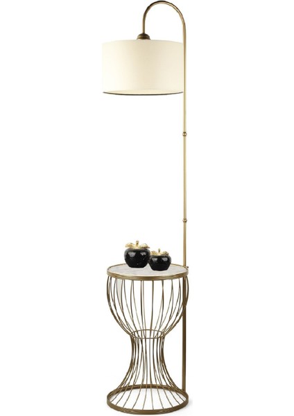 Aldora Sehpa Lambader Eskitme Mermer Ahşap Krem Şapka modelleri