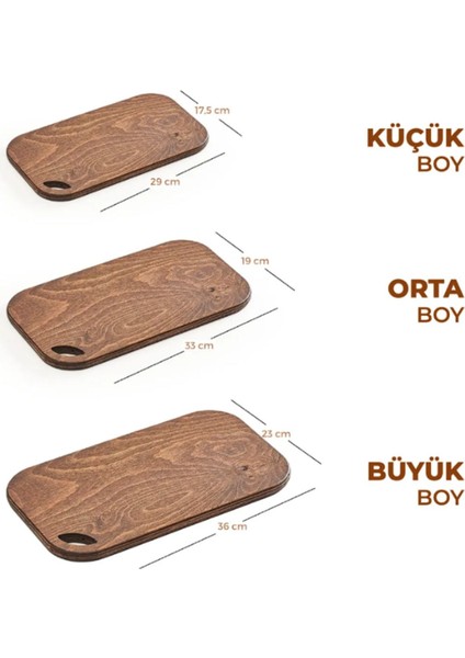 Luxury Kesme Tahtası ve Sunum Tabağı - Meyve Sebze Doğrama Tahtası Tek Parça Large 1 Adet