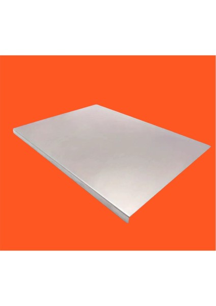Luxury Paslanmaz Çelik 60 x 50 cm Metal Tezgah Koruyucu L Büküm Tek Taraf Büküm 1 Adet