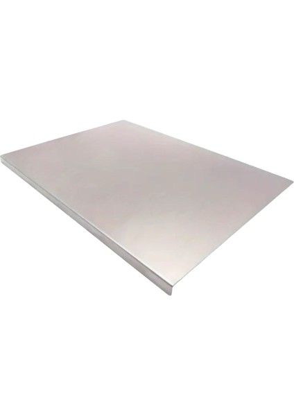 Luxury Paslanmaz Çelik 60 x 50 cm Metal Tezgah Koruyucu L Büküm Tek Taraf Büküm 1 Adet