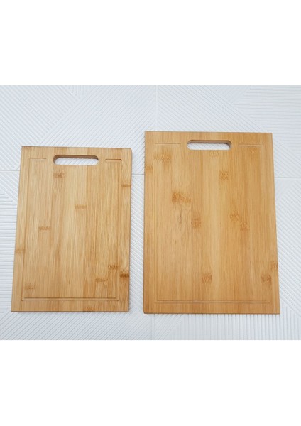 Luxury Klasik Dikdörtgen 2li Kalın Bambu Doğrama Tahtası 36/32 cm 1 Adet fırsatları