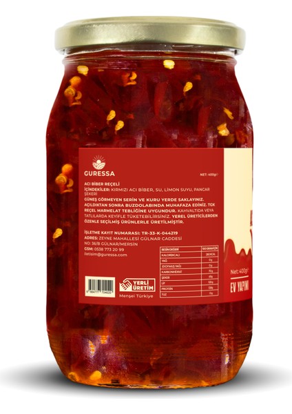 Acı Biber Reçeli 400 gr Doğal Ev Yapımı fırsatları