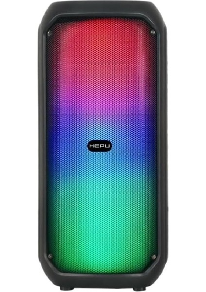 HT-959 Taşınabilir Şarjlı Bluetooth Hoparlör 4 Inç Çift Bass Rgb Işıklı Usb/bt/tf Tws Ses Sistemi