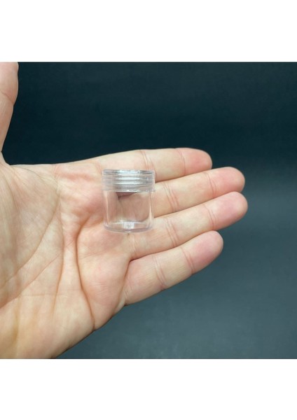 Luxury 5 ml Şeffaf Mika Krem Kavanozu Ufak Plastik Kavanoz - Akrilik Kavanoz - Küçük Kavanoz -6 Adet 1 Adet modelleri