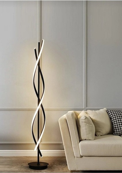 Dominic Modern Tasarım Siyah Renk Gün Işığı Ledli Salon - Yatak Odası LED Lambader