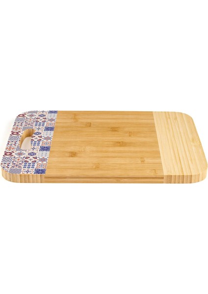 Luxury Desenli Bambu Kesme Tahtası - Bej - 36X25,5 cm 1 Adet fiyatları