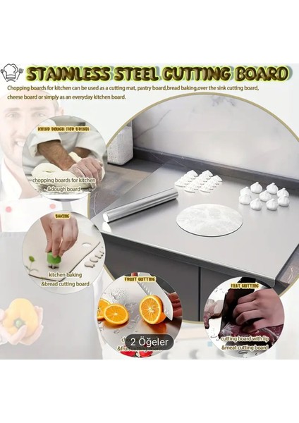 Luxury Paslanmaz Çelik Metal Tezgah Koruyucu 50 x 60 cm 1 Adet 1 Adet fırsatları