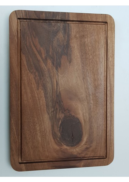 Luxury Ceviz Masif Doğal Ahşap Sunum Steak ve Kesme Tahtası 27X40X2 1 Adet
