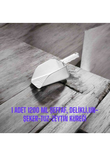 1 Adet 1200 ml , Delıklı ,kırılmaz,çizilmez, Polikarbon Plastik Mutfak-Turşu-Zeytin-Erzak Küreği