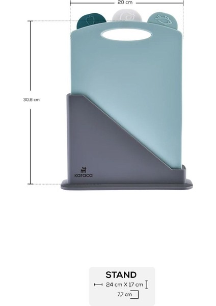 Luxury Drew 4 Parça Kesme Tahtası 31 cm 1 Adet fırsatları
