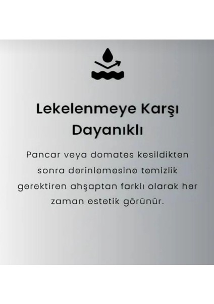 Luxury Yeni Gold Paslanmaz Çelik 20 x 30 Kesme Tahtası 1 Adet 1 Adet
