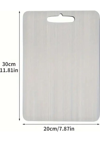 Luxury Paslanmaz Çelik Antibakteritel Üst Kalite Kesme Tahtası 20X30 cm 1.5 mm 1 Adet modelleri