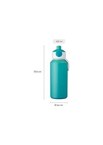 - Pop-Up Campus Içecek Şişesi, Su Şişesi, Okul Için Sızdırmaz Şişe, Tekrar Kullanılabilir, Bpa Içermez ve Bulaşık Makinesinde Yıkanabilir, 400 Ml,