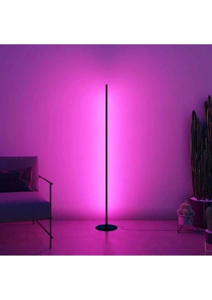 2 Adet Dekoratif Köşe LED Lambader -Led Lamba Işık Sistemi - Full Rgb 256 Renk