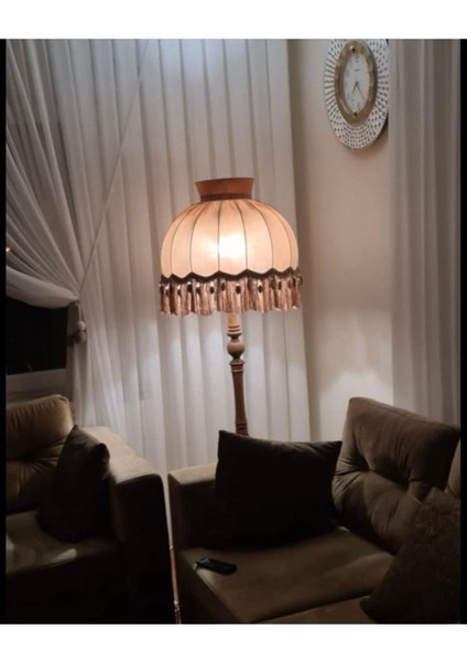 Ayışığı Abajur Lambader Bal Köpüğü Rengi