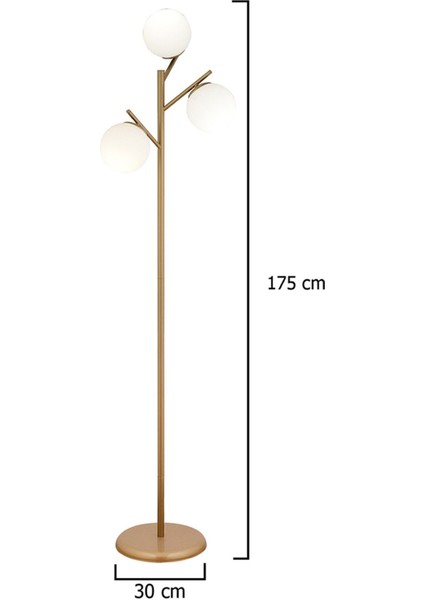 Renji 3lü Eskitme Boyalı Beyaz Camlı Modern Tasarım Metal Lambader indirimleri