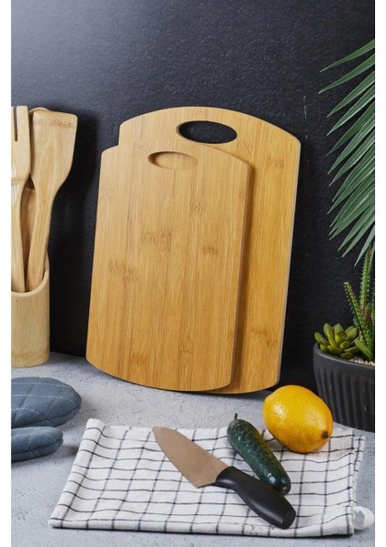 Luxury Vaovvhome Ahşap 2'li Kesme Tahtası 20X30 cm - 24X34 cm 1 Adet