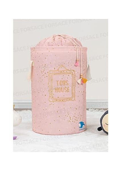 Baby Yuvarlak Torbalı Sepet (Pembe)