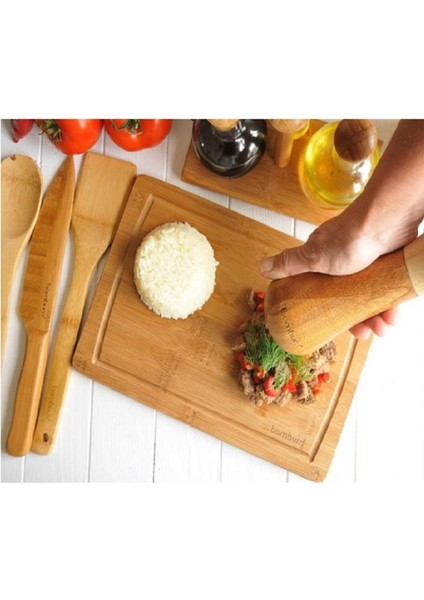 Luxury Tofu 4 Parça Bambu Mutfak Seti 1 Adet