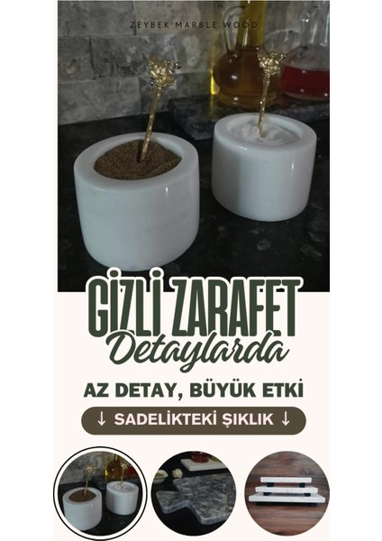 Luxury Doğal Mermer Kare Kesme Tablası & Sunum Tabağı 30×30 cm 1 Adet