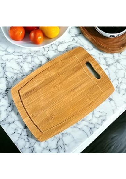 Luxury Evonox Kesme Tahtası Antibakteriel Yıkanabilir Doğrama Tahtası Dikdörtgen 34X24 cm 1 Adet