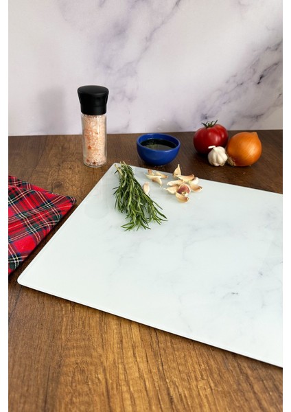 Luxury Klasik Mermer Desenli | Cam Kesme Tahtası - Cam Kesme Tablası | 30CM x 40CM 1 Adet