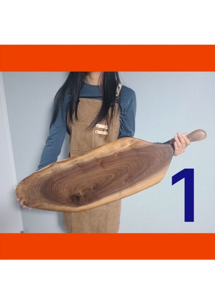 Luxury 100% Ceviz Tek Parça 30X55CM Büyük Boy Doğrama Kesme Tahtası 1 Adet