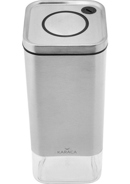 Luxury Avangart Inox Vakumlu Cam Kavanoz Saklama Kabı - L 1 Adet