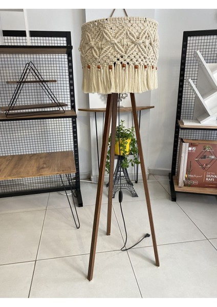Makrome Bohem Boncuklu Tripod Ayaklı Lambader indirimleri