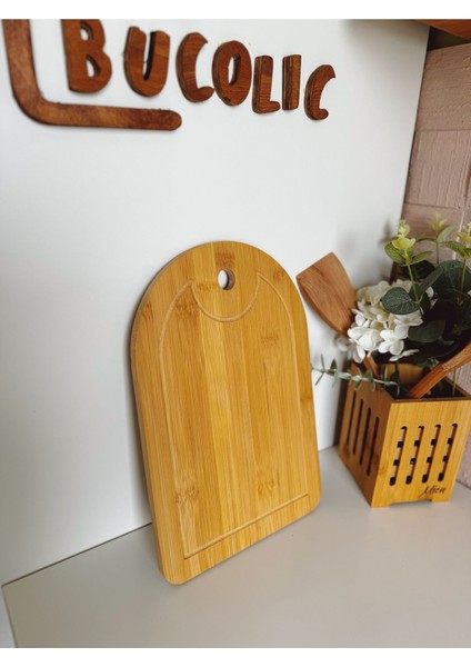 Luxury Oval Bambu Kesme Tahtası Orta Boy 1 Adet