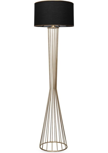Daisy Gold Gövdeli Silindir Başlıklı Metal Lambader AYD-3078