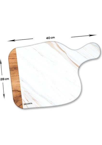 Luxury Saplı Cam Kesme Tahtası - Cam Kesme Tablası | Horizon | 28CM x 40CM 1 Adet