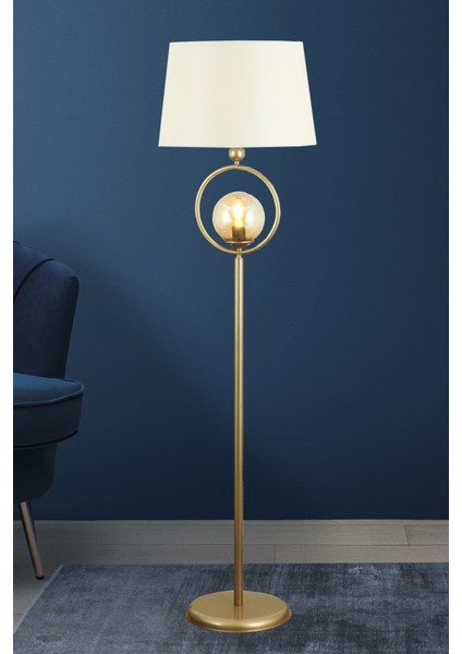 Odin Tekli Eskitme Bal Camlı Lambader Krem Şapka