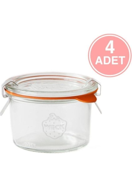 Luxury 200 ml Cam Saklama Kavanozu 4 Adet 1 Adet
