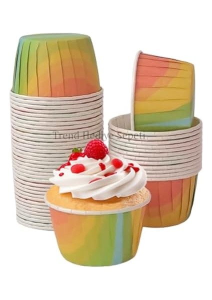 - Hediye Sepeti 50'li Gökkuşağı Muffin Kek Kalıbı, Kek Kapsülü Cupcake Kalıbı, Airfryer Uyumlu