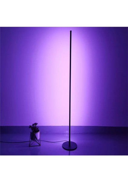 Dekoratif LED Lambader - Minimalist LED Lamba Işık Sistemi- Siyah Kasa - Full Rgb 256 Renk
