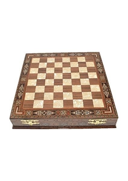 Satranç Tahtası Isteyene) Gifthome,büyük Boy,el Yapımı,masif Ahşap,sandıklı Satranç Tahtası