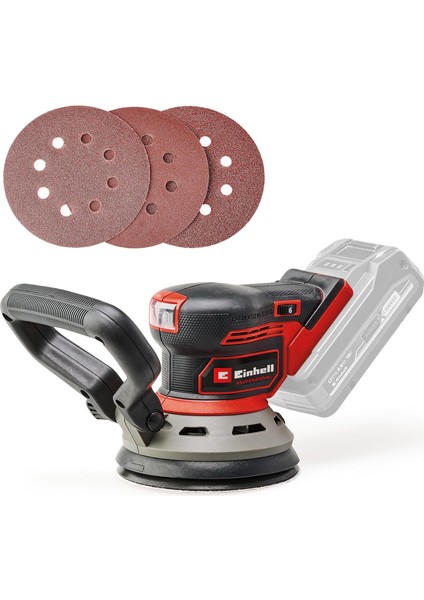 Gfc Life Store - Professional Akülü Eksantrik Zımpara Tp-Rs 18/32 Li Bl-Solo Power X-Change (18 V, Fırçasız, 3,2 mm Salınım, 125 mm Taşlama Plakası, Aşındırıcı Kağıt Dahil, Aküsüz)