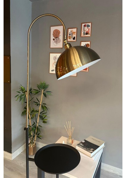 Eskitme-Siyah Lambader Hareketli Başlık Sehpalı Modern Dekoratif Metal Oturma Odası Çalışma Odası