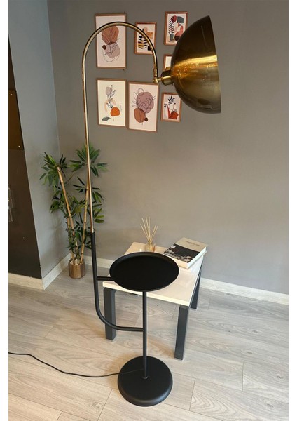 Eskitme-Siyah Lambader Hareketli Başlık Sehpalı Modern Dekoratif Metal Oturma Odası Çalışma Odası