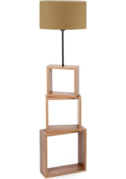 Kumaş Başlıklı Modern Raflı Lambader AYD-2902