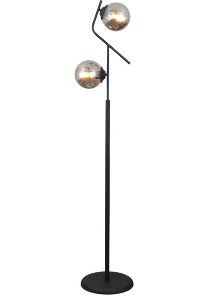 Lugo 2 Li Siyah Lambader Füme Camlı Modern , Oturma Odası ,yatak Odası , Salon Lambader