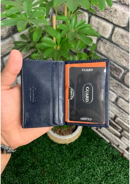 Hakiki Deri Lacivert Nappa Kartlık (T1059)