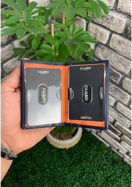 Hakiki Deri Lacivert Nappa Kartlık (T1059)