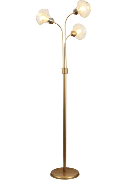 Zambak 3 Lü Eskitme Lambader 2044B Modern Oturma Odası, Yatak Odası, Salon Lambader